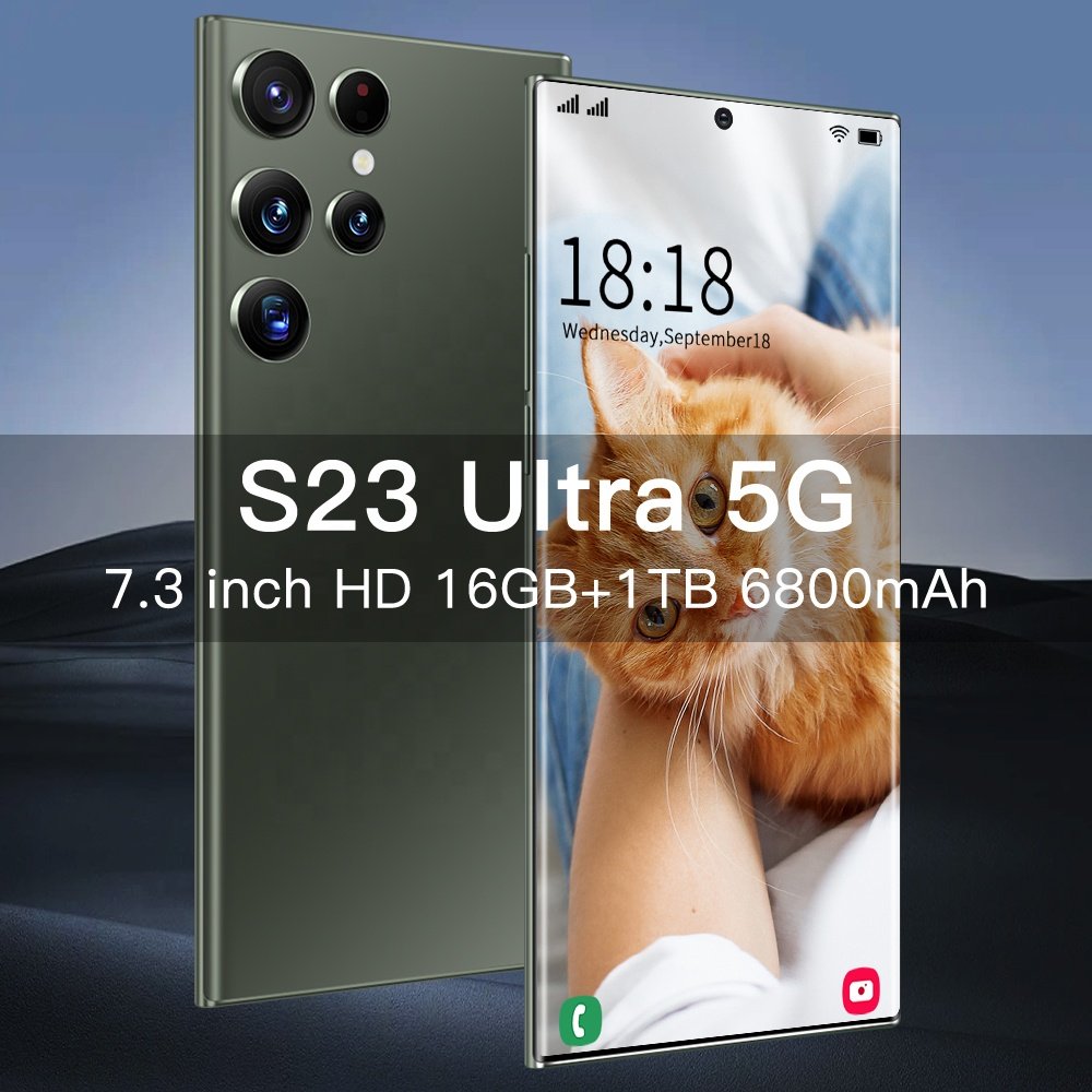 In Stock Fast Delivery NEW Brand S23 Ultra 5g Phone 6.7 Inch 12Gb +512Gb Android 13.0 dual sim cards 64MP Camara Mobile Phones